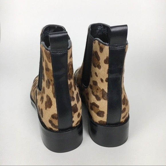 Cole Haan Womens Size 8 Mara Animal Leopard Print Calf Hair Leather Ankle Boots - Picture 5 of 9